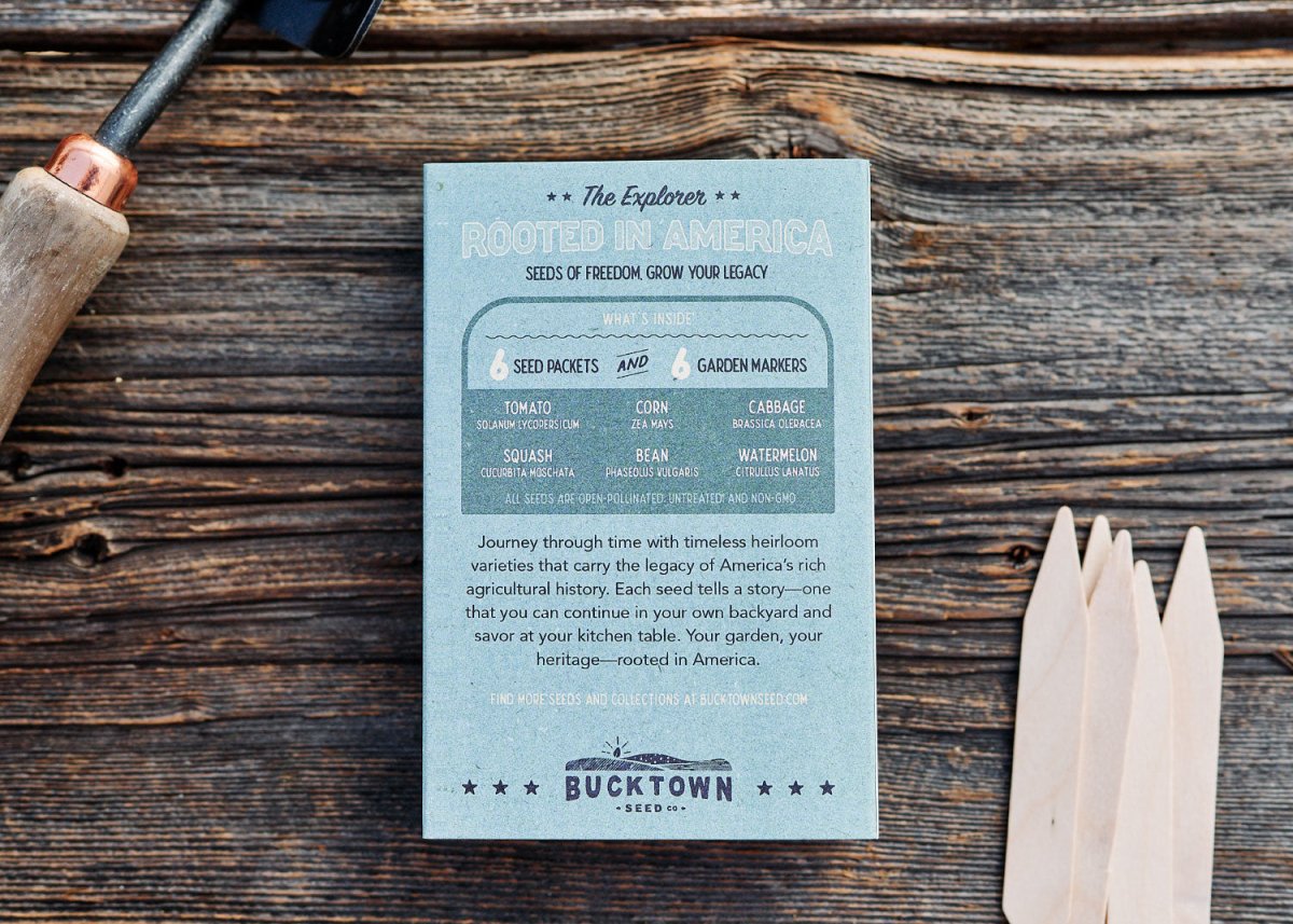  The Explorer: Rooted In America Heirloom Seed Collection – 6 Historic Varieties