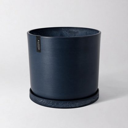  Upcycled Signature Stone Planter Pot & Saucer 12 Inch