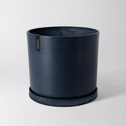  Upcycled Signature Stone Planter Pot & Saucer 12 Inch