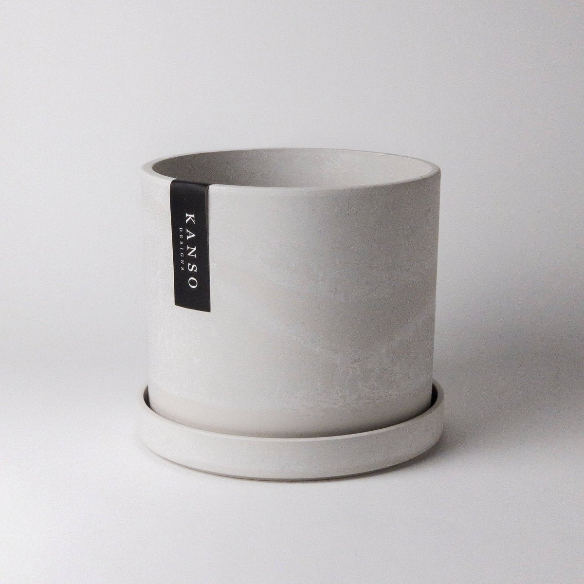  7 Inch Upcycled Signature Stone Planter Pot & Saucer