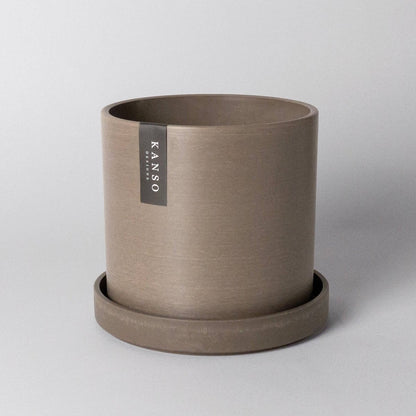  7 Inch Upcycled Signature Stone Planter Pot & Saucer