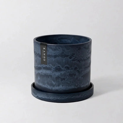  7 Inch Upcycled Signature Stone Planter Pot & Saucer