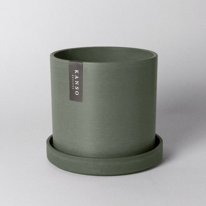  7 Inch Upcycled Signature Stone Planter Pot & Saucer