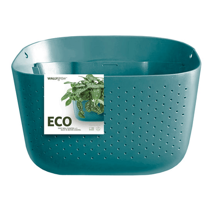  WallyGrow Eco Wall Planter – Teal Vertical Garden Planter For Indoor Walls