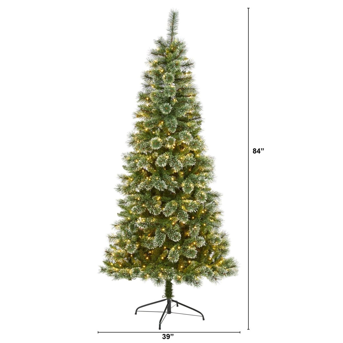  7-ft Wisconsin Slim Snow Tip Pine Tree – Elegance Made Simple
