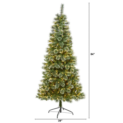  7-ft Wisconsin Slim Snow Tip Pine Tree – Elegance Made Simple