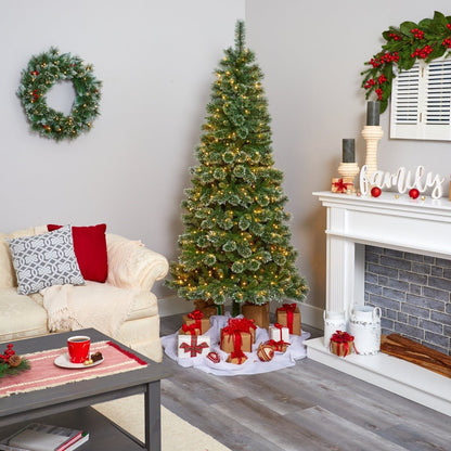  7-ft Wisconsin Slim Snow Tip Pine Tree – Elegance Made Simple