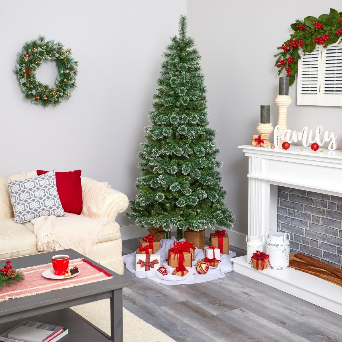 7-ft Wisconsin Slim Snow Tip Pine Tree – Elegance Made Simple