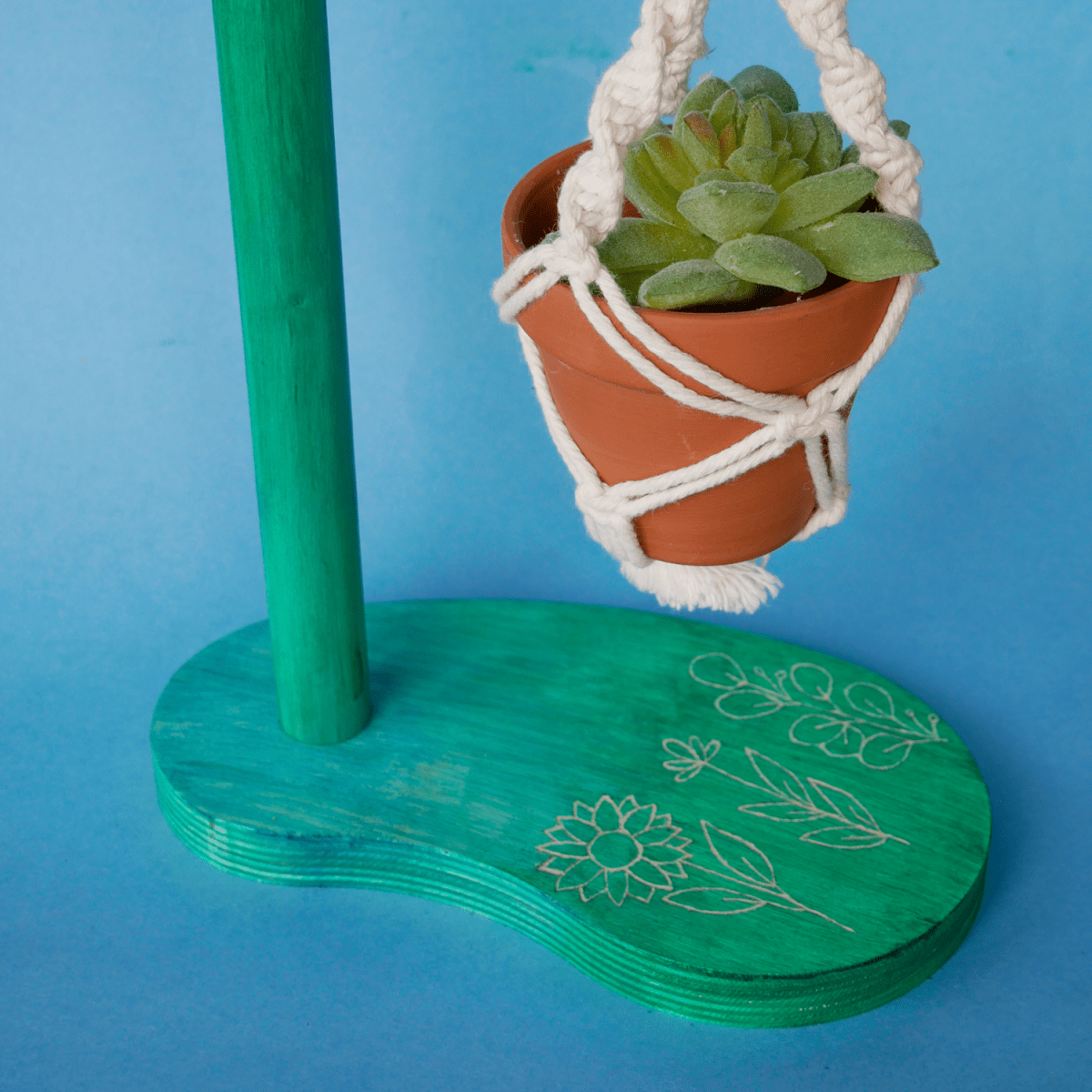  Wood Engraving Kit With Macrame Plant Stand